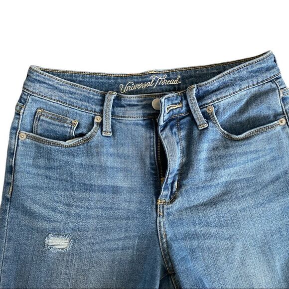 Universal Thread High Waisted Distressed Mom Jeans - Picture 3 of 7